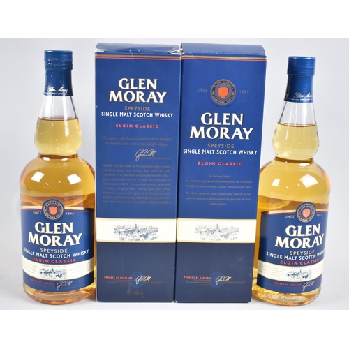 95 - Two 70cl Bottles of Glen Moray Single Malt Scotch Whisky, Elgin Classic, in Cardboard Containers