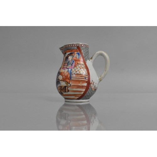 328 - An 18th Century Chinese Porcelain Jug decorated in the Mandarin Palette with Figures in Interior Loc... 