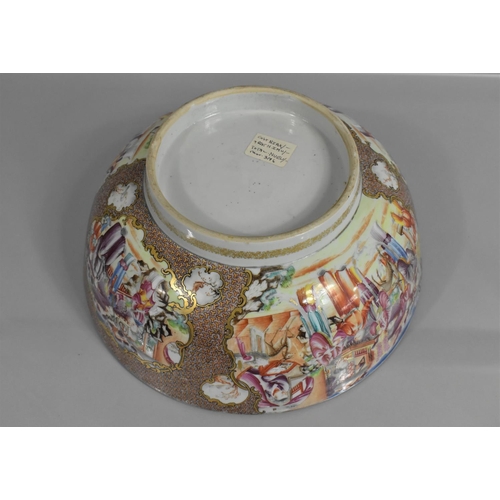 325 - A Large 18th Century Chinese Mandarin Palette Porcelain Bowl decorated with Imperial Court Scene, 33... 