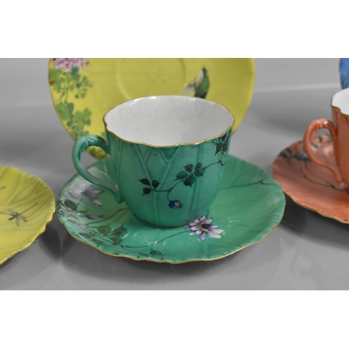 306 - A Harlequin Set of Chinese Porcelain Teacups and Saucers, Possibly Nyonya Straits, to Comprise Five ... 