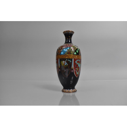 289 - A Japanese Cloisonne Vase of Ovoid Form and Flared Neck together with a Hexagonal Example (Missing L... 