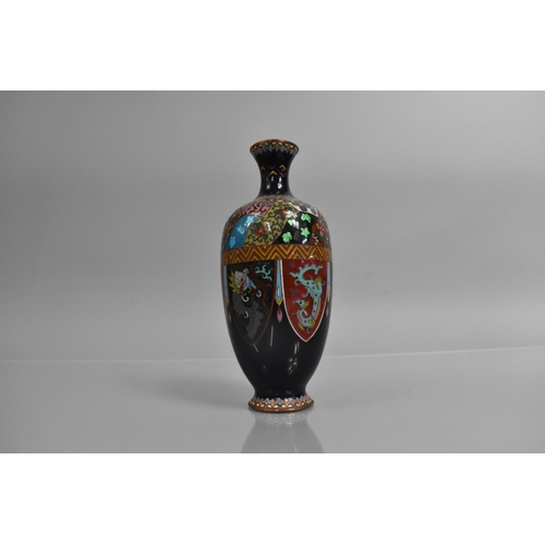 289 - A Japanese Cloisonne Vase of Ovoid Form and Flared Neck together with a Hexagonal Example (Missing L... 