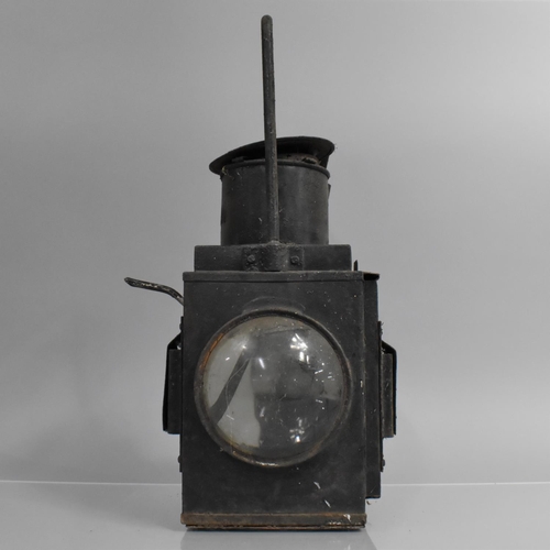 115 - A British Railways (Western) Guards Van Double Bullseye Side Lamp with Blanking, No Burner and Conve... 