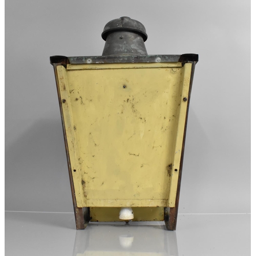 111 - A Copper Railway Station Platform Lamp for Newnham Bridge, Formerly Oil but now Converted to Electri... 