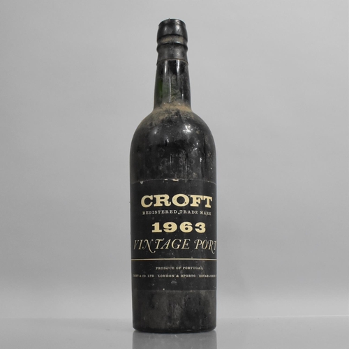 70 - A Single Bottle of Croft 1963 Vintage Port