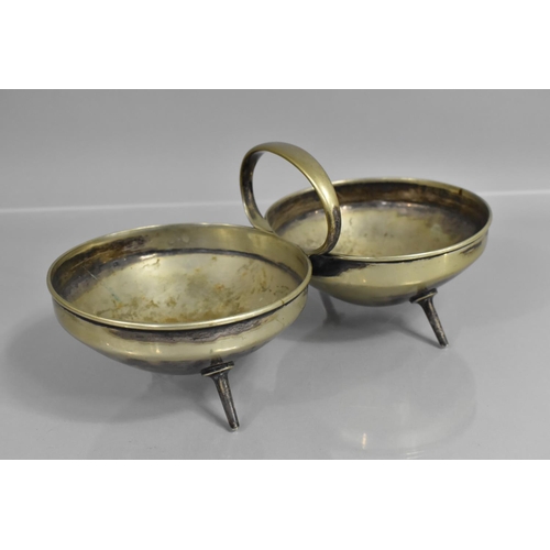 226 - A Christopher Dresser (1843-1904) for Hukin and Heath Silver Plated Bonbon Dish with Twin Circular R... 