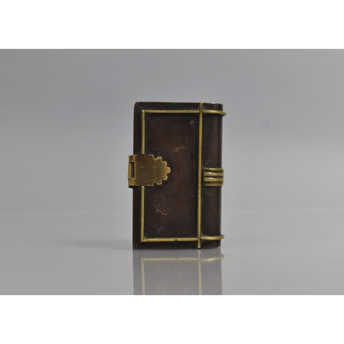 253 - A 19th Century Copper and Brass Novelty Snuff Box in the Form of an Antiquarian Book Inscribed 'Jane... 