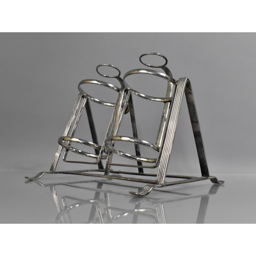 225 - An Early 20th Century Silver Plated Gimballed Bottle Stand having Adjustable Neck Supports