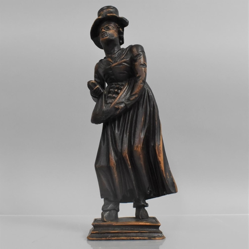 147 - A 19th Century or Earlier Carved Lime Wood Figure of a Female Street Hawker, Inspired by Francis Whe... 