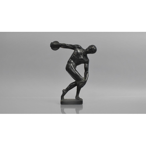 162 - A Late 19th/Early 20th Century Grand Tour Bronze Figure of Discobolus, 18cm high