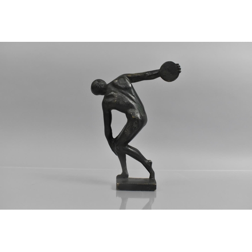 162 - A Late 19th/Early 20th Century Grand Tour Bronze Figure of Discobolus, 18cm high