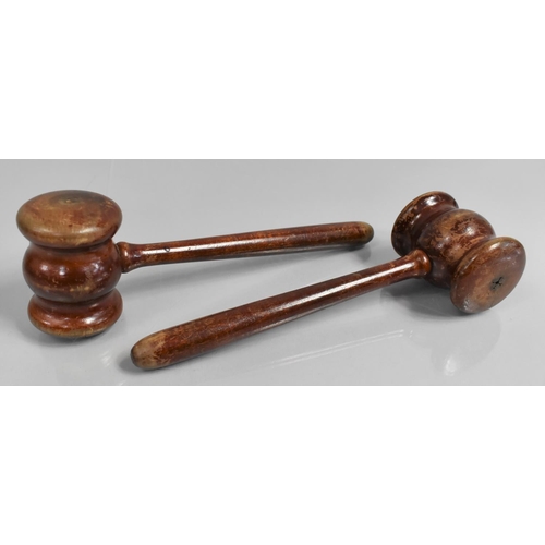 88 - A Pair of 19th Century Turned Wood Auctioneer's Gavels, 21cm long