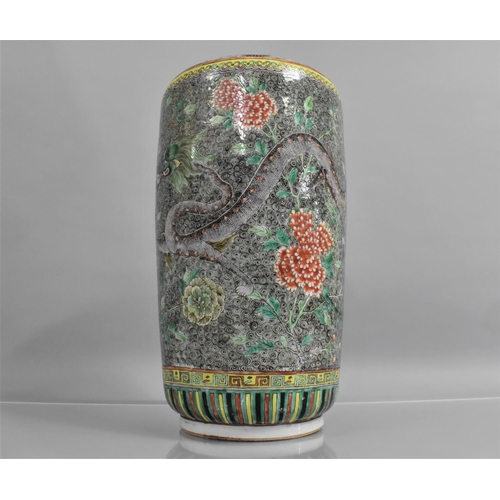 336 - An Impressive 18th/19th century Chinese Porcelain Vase, Finely Decorated in the Famille Noire Palett... 