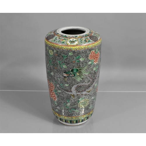 336 - An Impressive 18th/19th century Chinese Porcelain Vase, Finely Decorated in the Famille Noire Palett... 