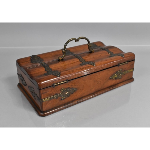 71 - A Good 19th Century Rosewood Travel Writing Box having Two Hinged Flaps to Top revealing Fitted Inne... 