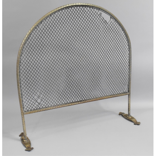 172 - A 19th Century Brass Spark Guard, 63cm wide and 64cm High