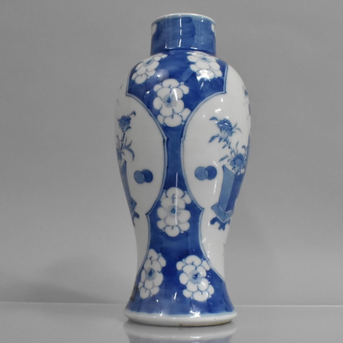 348 - A Late 19th/Early 20th Century Chinese Porcelain Blue and White Baluster Vase, Decorated with Precio... 