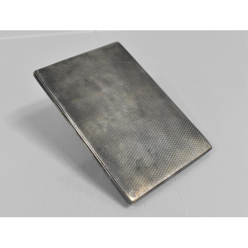 246 - A Silver Cigarette Case with Engine Turned Decoration, Hallmark for Birmingham 1937, 164.5gms