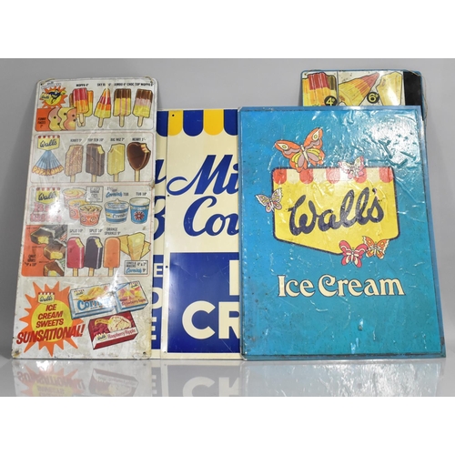 134 - A Collection of Vintage and Later Printed Ice Cream Price Signs to include Shop/Ice Cream Prices Sig... 