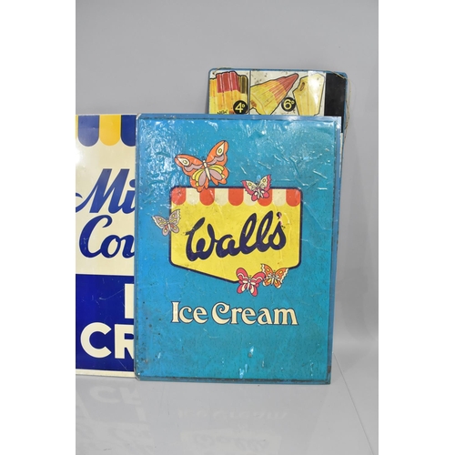 134 - A Collection of Vintage and Later Printed Ice Cream Price Signs to include Shop/Ice Cream Prices Sig... 