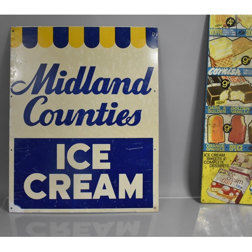 134 - A Collection of Vintage and Later Printed Ice Cream Price Signs to include Shop/Ice Cream Prices Sig... 