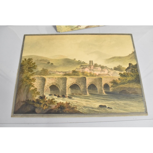 196 - A Folio of 19th Century Artwork, Mainly Watercolour Landscapes