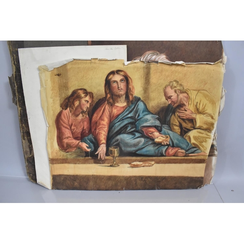 198 - A Folio of 19th Century Artwork, Mainly Watercolours and Sketches of Classical Subjects