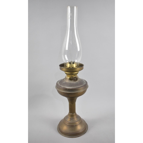 205 - A Vintage Oil Lamp with Glass Chimney