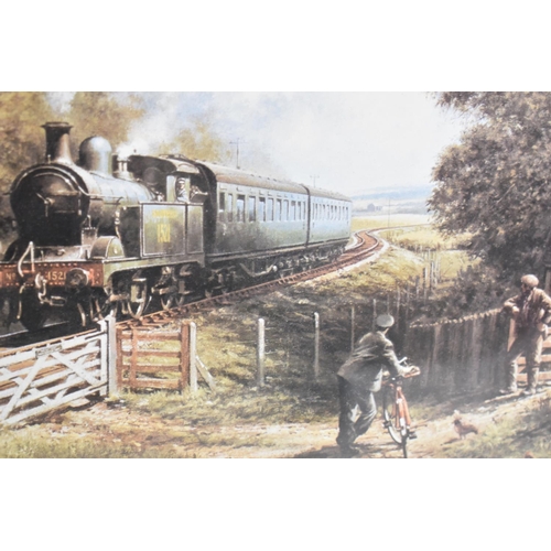 264 - A Framed Don Breckon Railway Print, 40x30cm