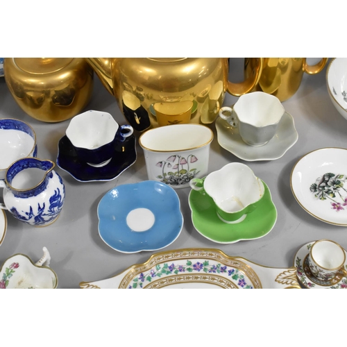 275 - A Collection of Various Ceramics to Comprise Coalport Indian Miniature Cup and Saucer, Butter Boat, ... 