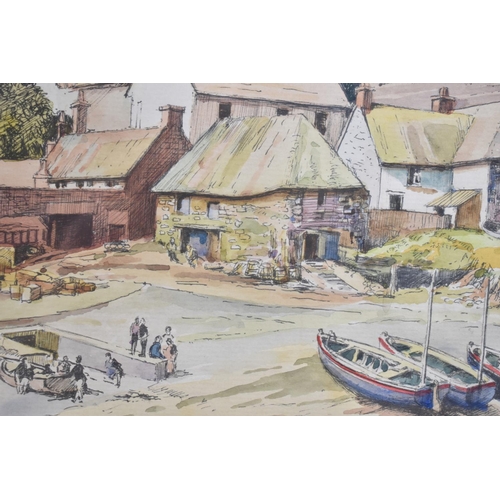 286 - A Framed Study of Cadgwith Cove by T Lush Parry, 31x20cm