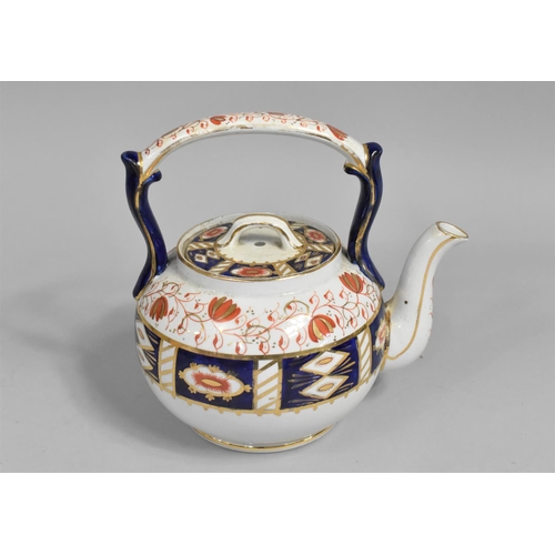 358 - A Late 19th Century Imari Teapot having Scrolled Loop Handle, 18cm high