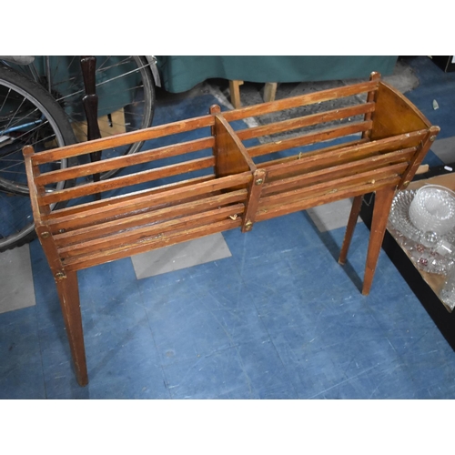 421 - Wooden Two Section Planter on Stand, 59cm Wide.