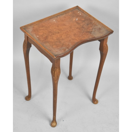 447 - A Walnut Occasional Table, Formerly Part of a Nest, 37cm wide