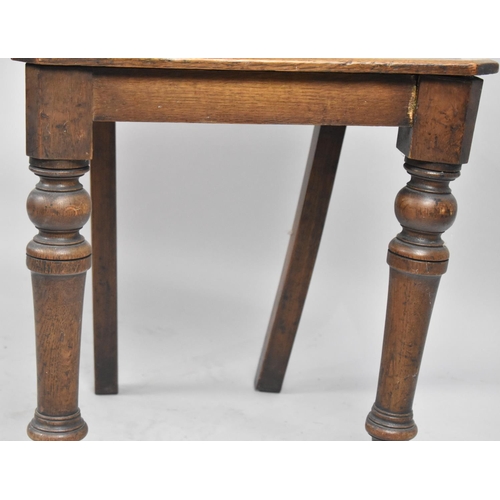 456 - A Late Victorian Shield Back Hall Chair, Front Turned Tapering Supports, For Restoration