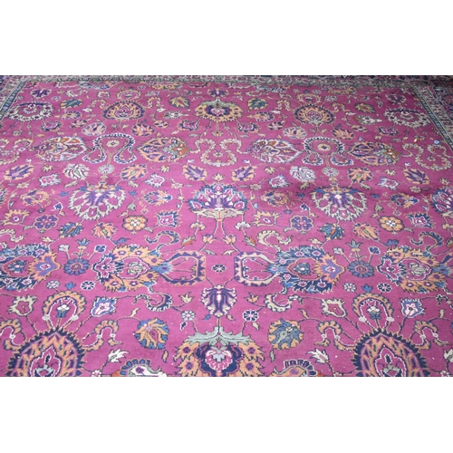 459 - A Large Vintage Pattern Carpet, 534x365cm, Complete but Has Small Cut to Fit Fireplace