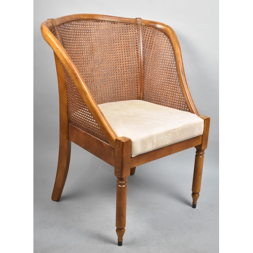 461 - A Mahogany Framed Bergere Tub Chair with Cane Back