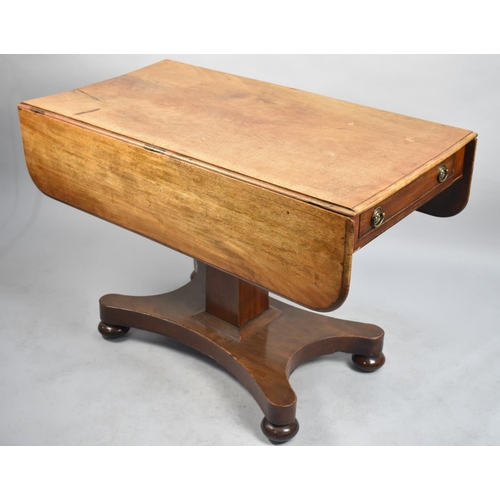 462 - A 19th Century Mahogany Drop Leaf Centre Table with Single Drawer, 105cm Wide