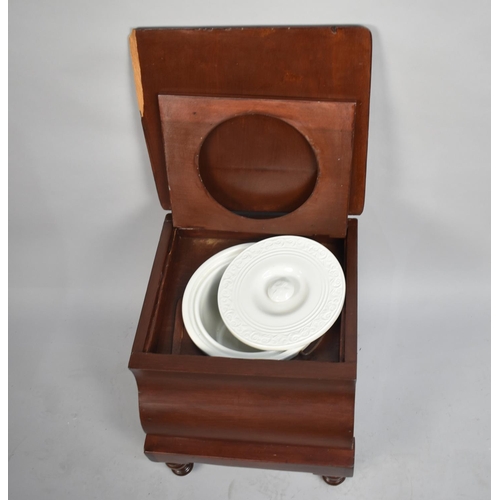 472 - A Late 19th Century Box Commode with Ceramic Liner