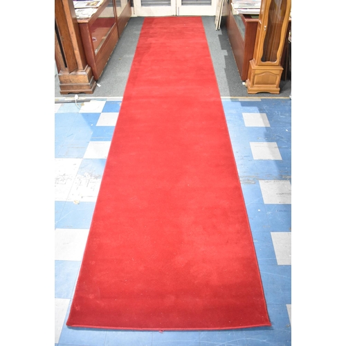 485 - A Red Carpet Runner, Formerly used for Country House Wedding Parties, 690x132