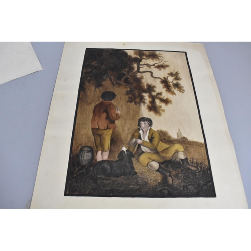 487 - A Collection of 19th Century Unframed Watercolours