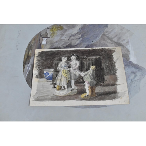 488 - A Collection of 19th Century Unframed Watercolours