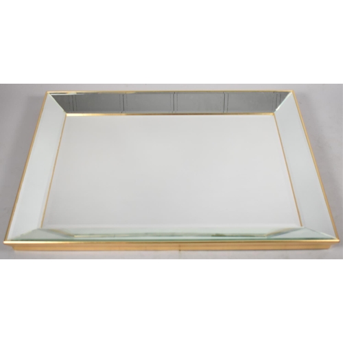 493 - A Large Modern gilt Framed Rectangular Wall Mirror, 110x80cms