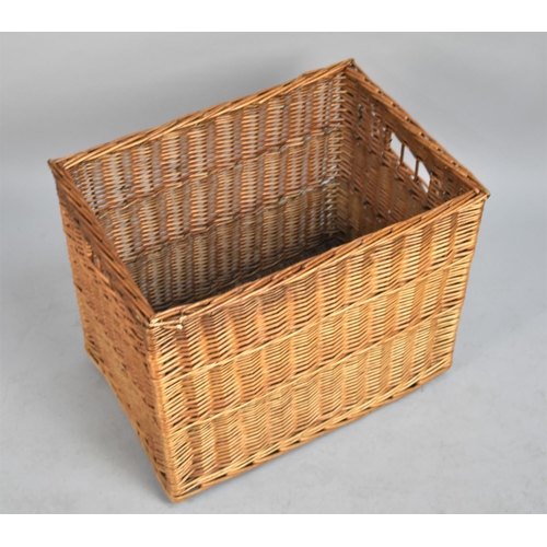 91 - A Vintage Wicker Basket of Rectangular Form, 52 by 37 by 42cms