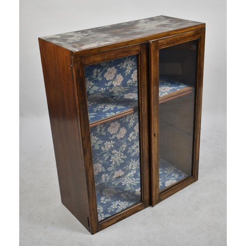 470 - A Small Wall Hanging Glazed Cabinet, 61cm wide