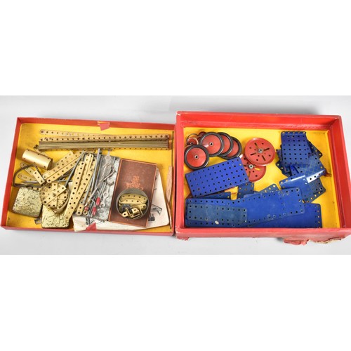 164 - An Early 20th Century Part Meccano Set with Removable Tray and No 6 Instruction Pamphlet together wi... 