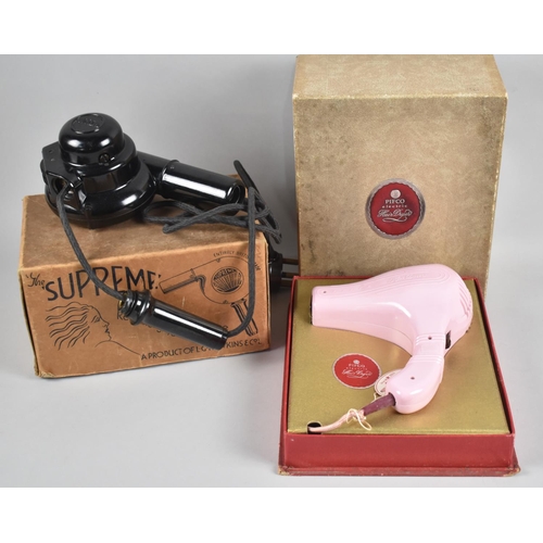 107 - Two Boxed Vintage Hair Dryers, Pifco, and The Supreme by Hawkins