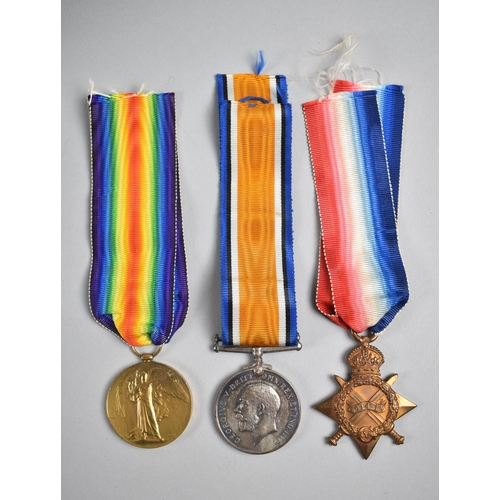 160 - A Set of Three WWI Medals Awarded to 25320 Private A Hitchmough, Liverpool Regiment
