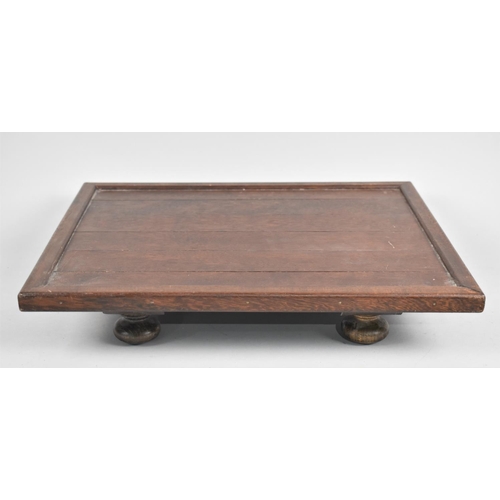 165 - A Small Late 20th Century Oak Rectangular Stand, 41cms by 33cms on Four Turned Feet