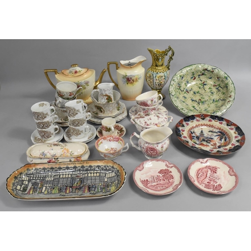 394 - A Collection of Various Transfer Printed Items to comprise Bowls, Royal Doulton Dish, Blush Ivory Te... 